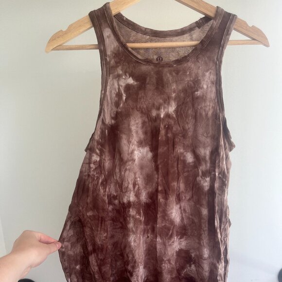 Brown Tie-Dye Lululemon Tank Top - Picture 1 of 2